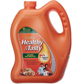 Emami Healthy & Tasty Refined Rice Bran Oil  Can  5 litre